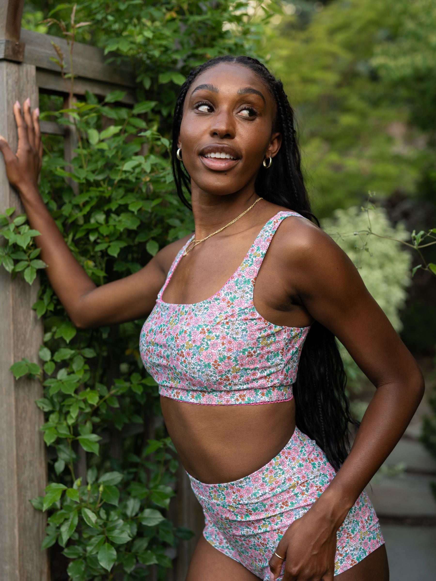 Whimsy Floral Scoop Bralette