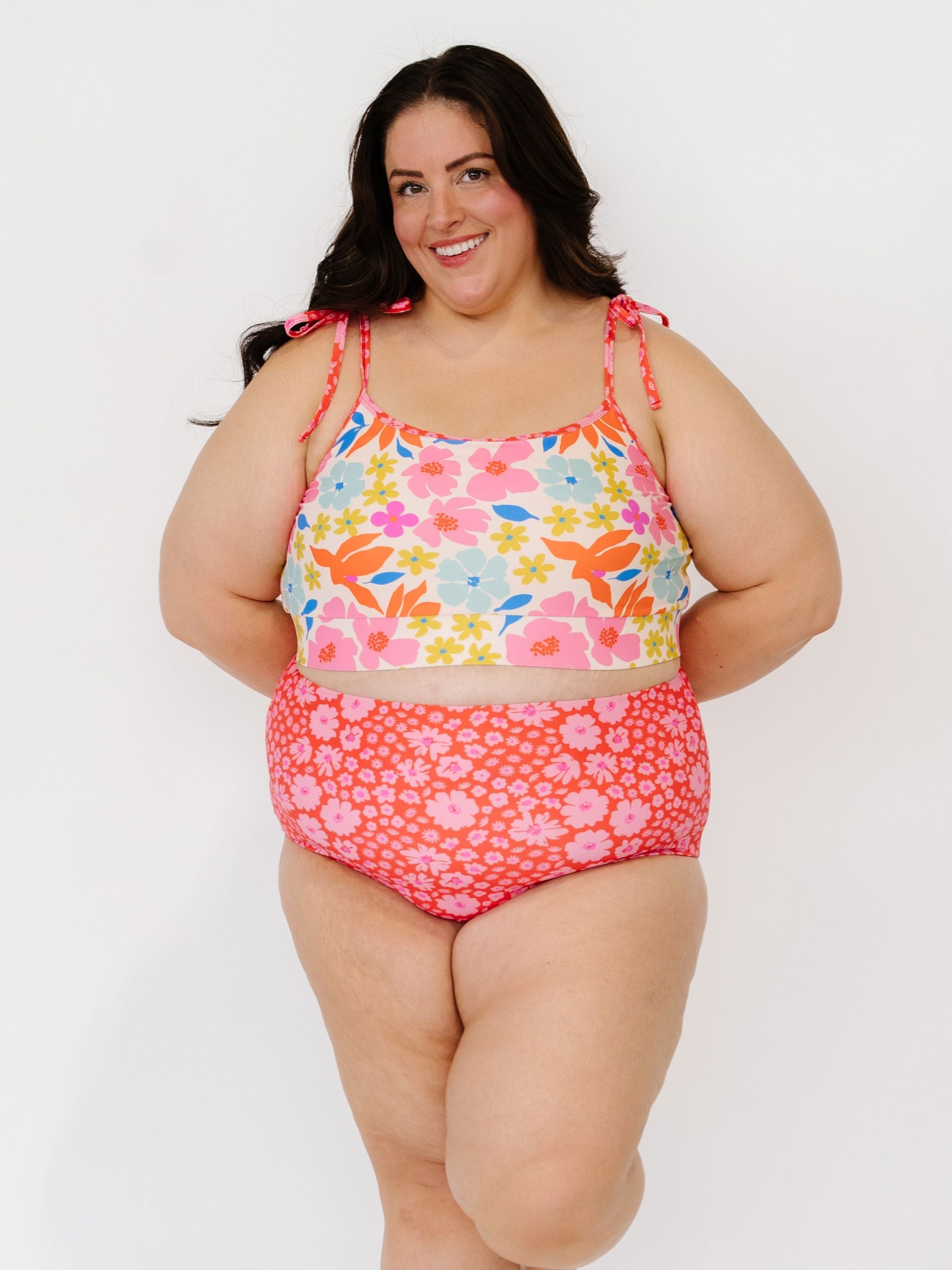 Artsy Floral/ Scattered Floral Reversible Ultra High-Waist Bottom