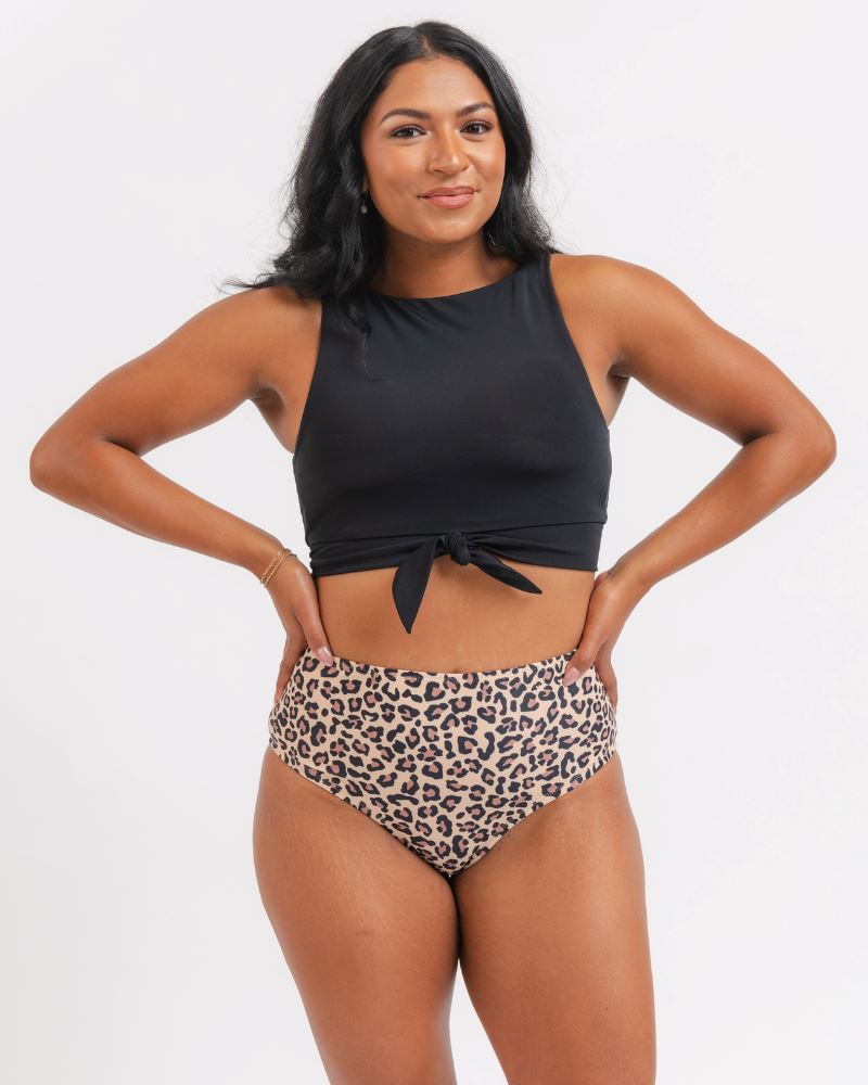 Black Knotted Crop Top