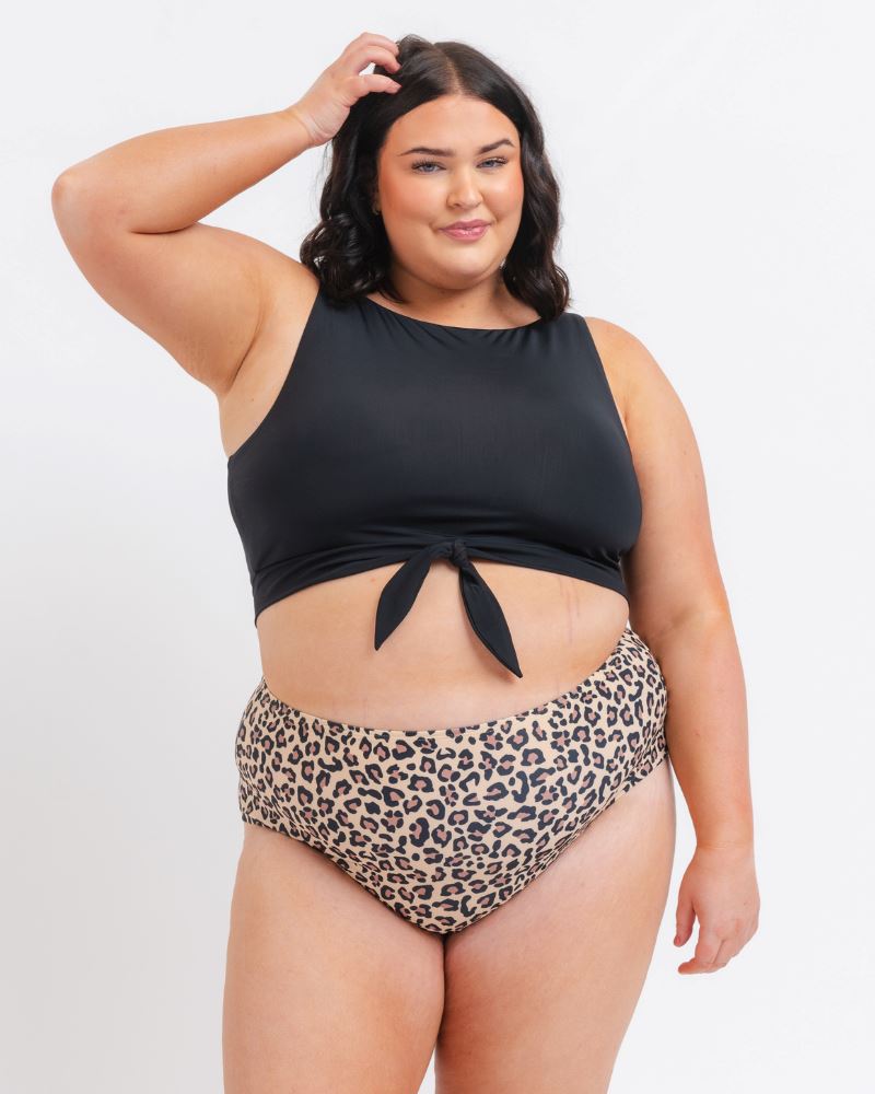 Black Knotted Crop Top