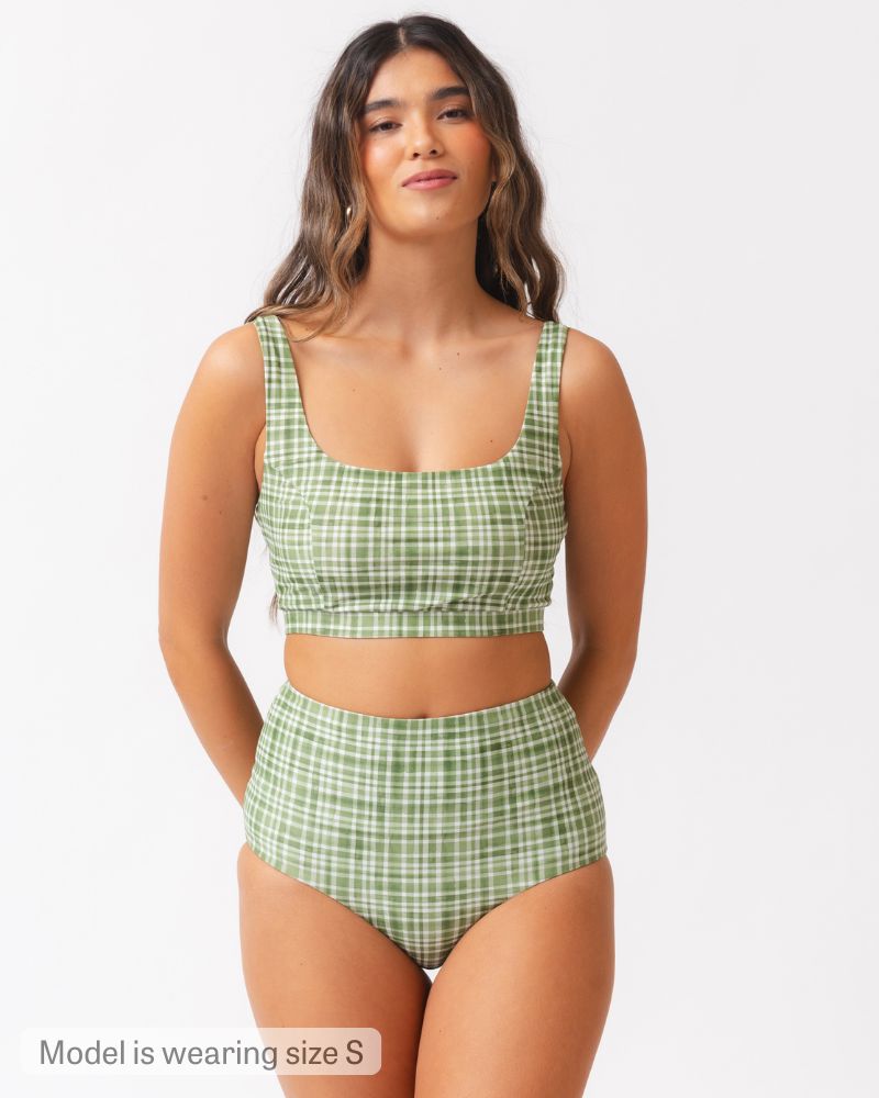 Forage Floral / Fern Gingham Reversible Ultra High-Waist Bottom