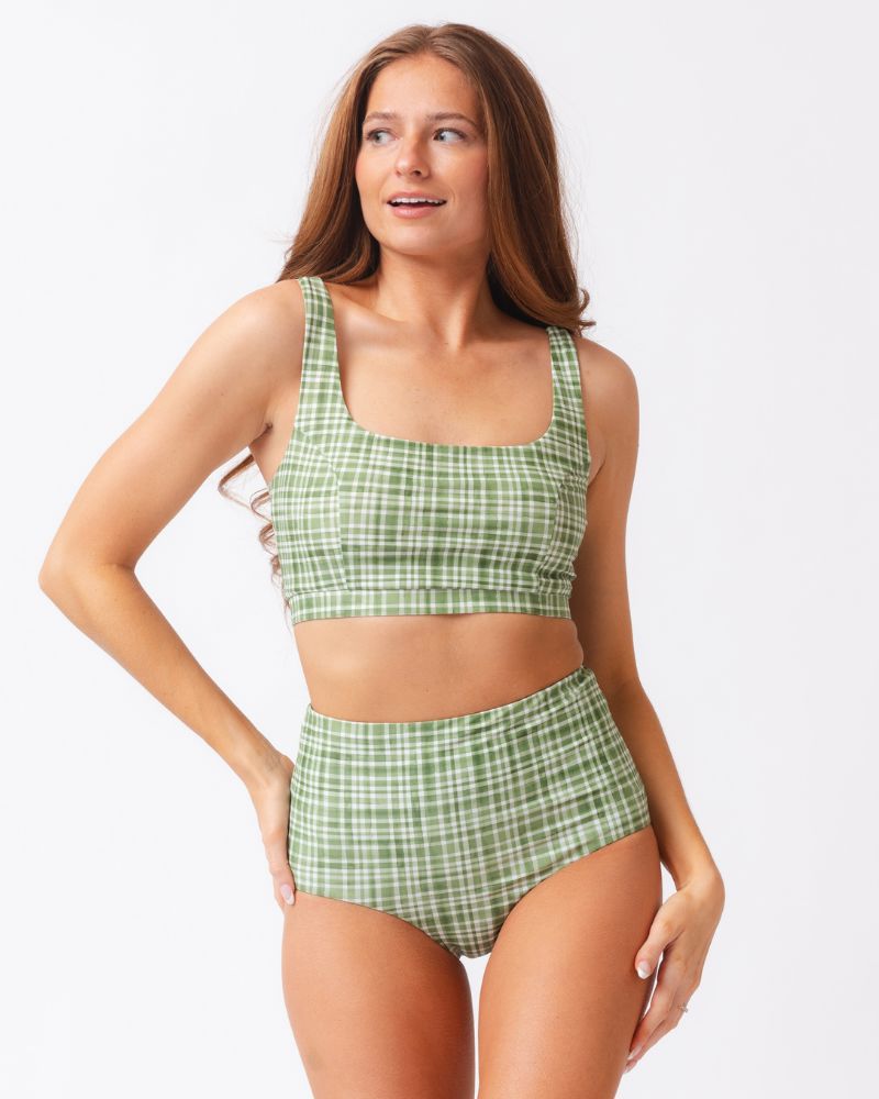 Forage Floral / Fern Gingham Reversible Ultra High-Waist Bottom