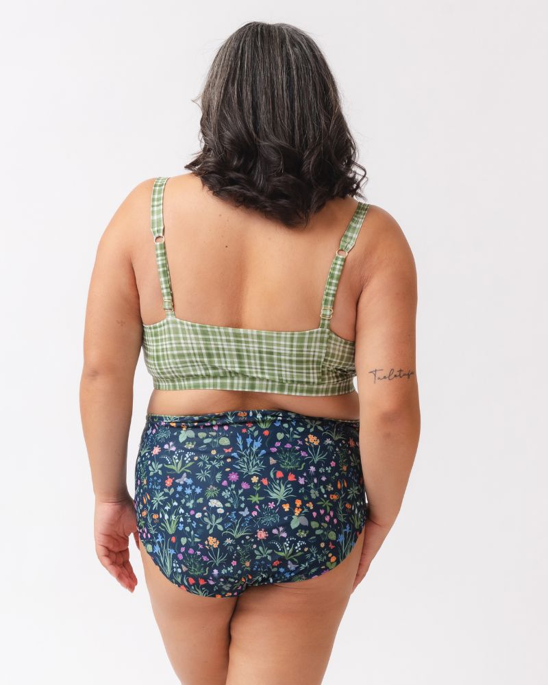 Forage Floral / Fern Gingham Reversible Ultra High-Waist Bottom