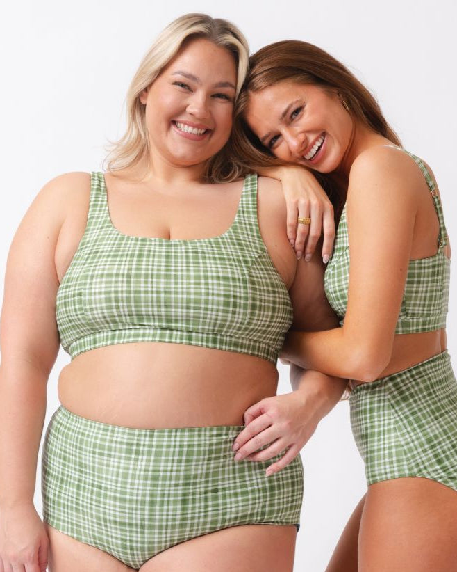 Forage Floral / Fern Gingham Reversible Ultra High-Waist Bottom