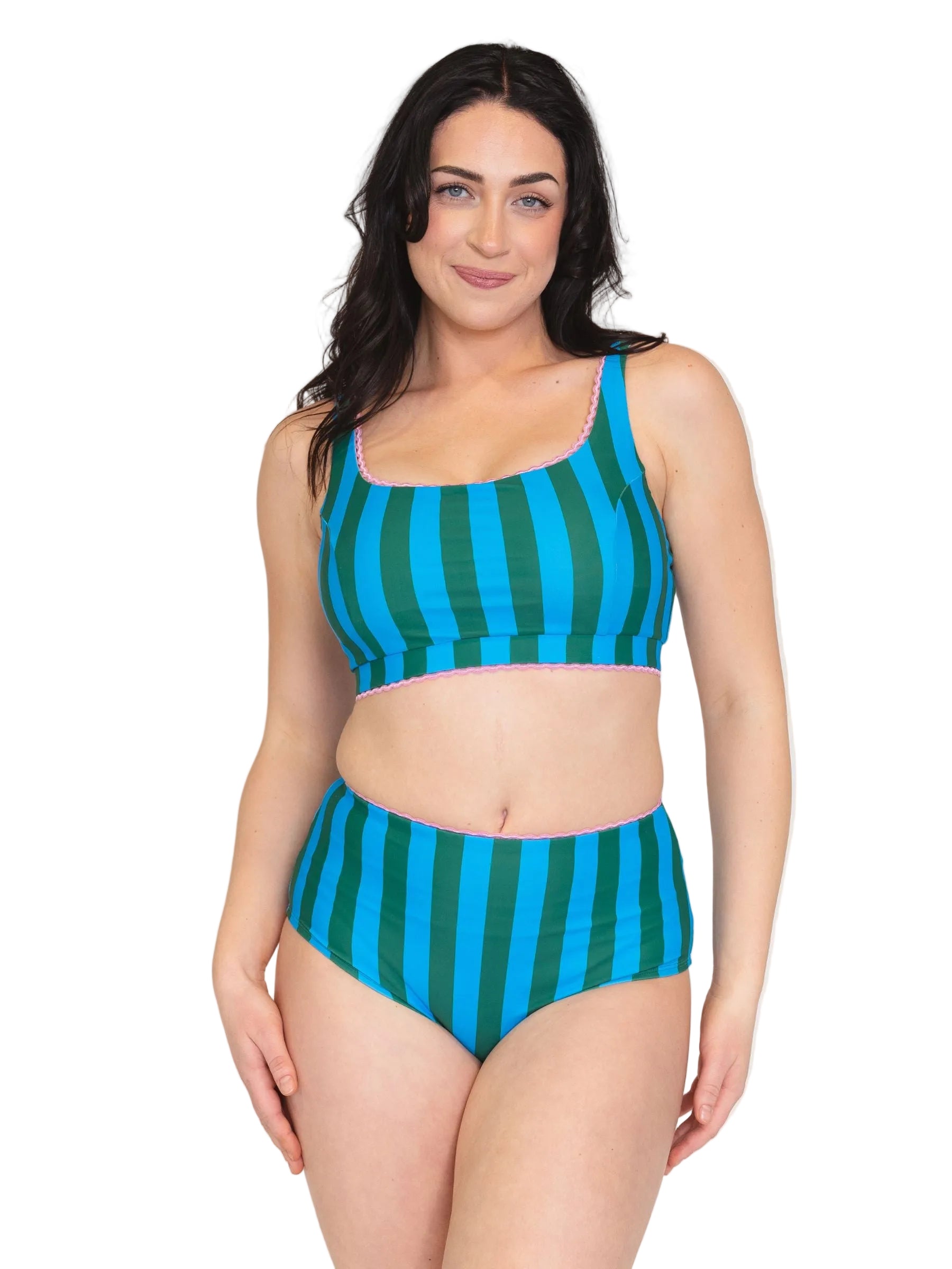 Juniper Stripe Scoop Bralette