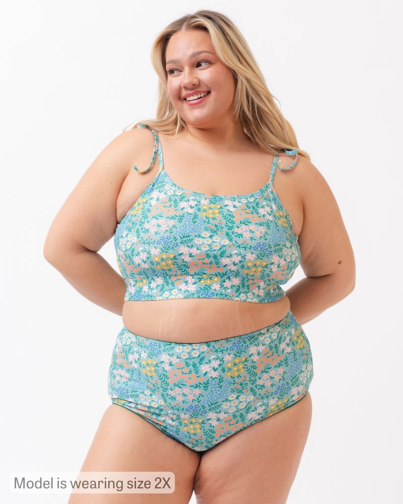 Little Meadow / Emerald Reversible Ultra High-Waist Bottom