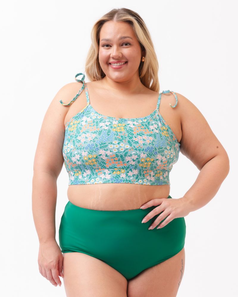 Little Meadow / Emerald Reversible Ultra High-Waist Bottom