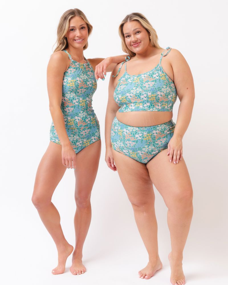 Little Meadow Shoulder-Tie Crop Top