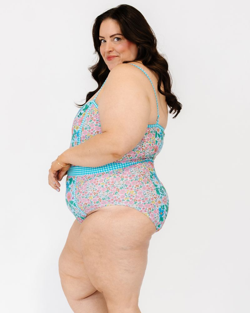 Trellis Floral Classic One-Piece