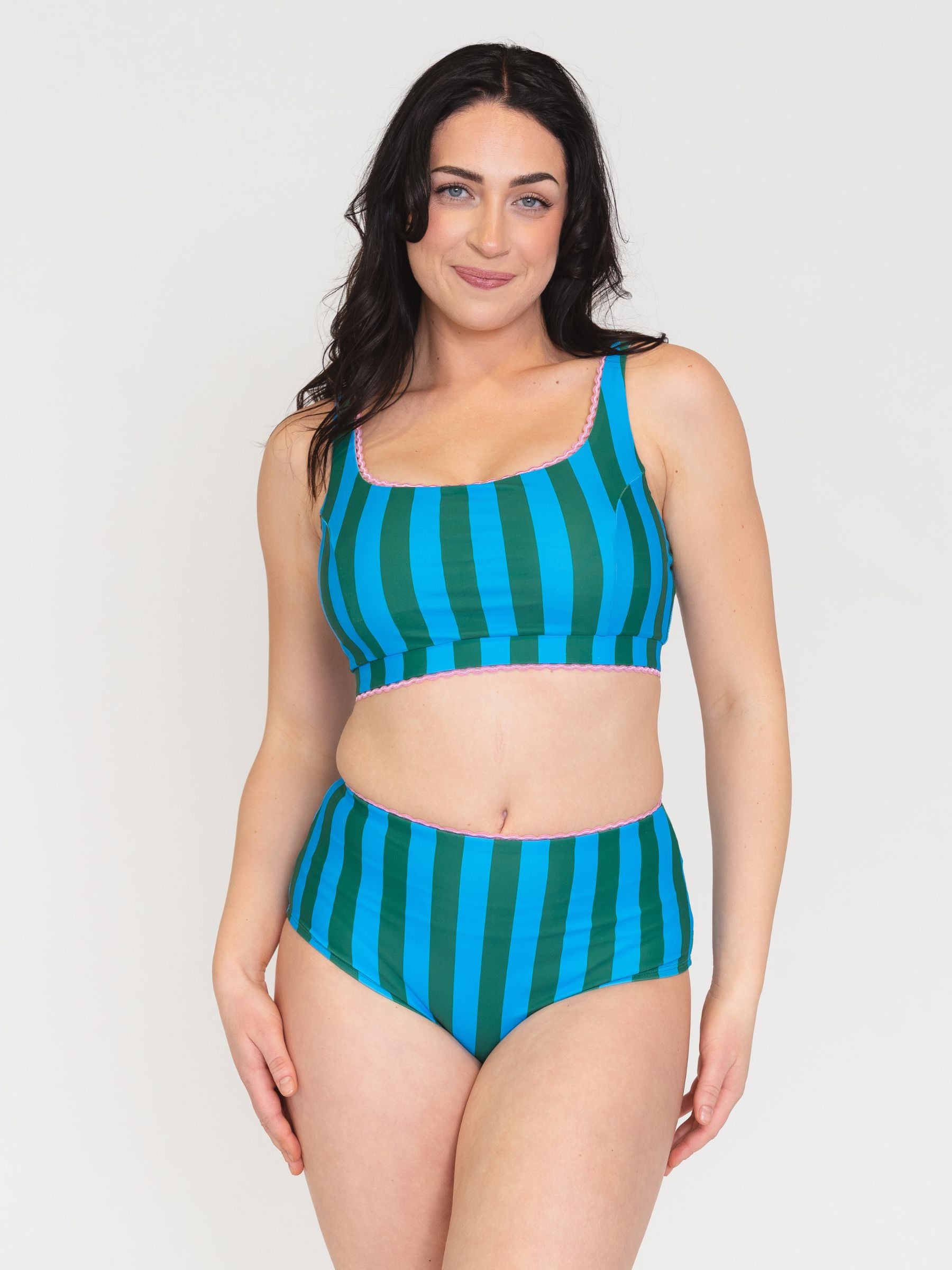 Juniper Stripe Scoop Bralette