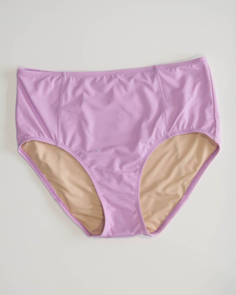 High-Waist Lilac Swim Bottoms | Lime Ricki Swimwear